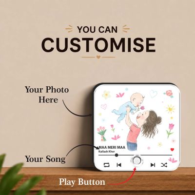 Birthday Gift for Mom Musical Fridge Magnet with Rechargeable Battery & On/Off Button for Mummy Music Player Fridge Magnet